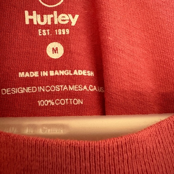 HURLEY women’s Medium Long Sleeve Tee with Palm tree graphic. GUC - Picture 3 of 5